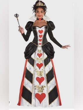 SUIT YOURSELF costume co. Red 🖤❤️🤍 queen Halloween dress/gown